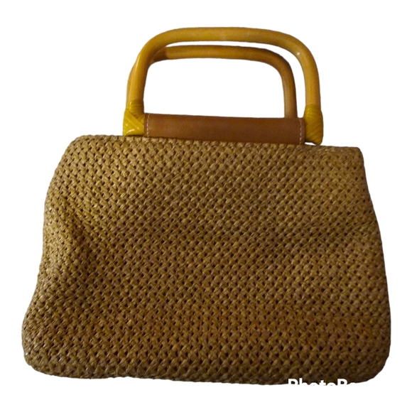 Fossil Handbags - Fossil purse, woven with bamboo handles